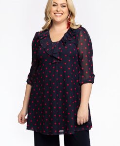 Yoek Tuniek Wide Bottom Dots | Blauw | Maat 58/60