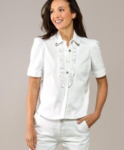 Caroline Tensen Brighton Denim Blouse Wit