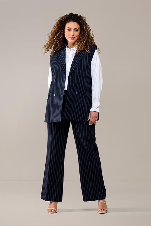 Chloe Gilet Navy / Off White Maxi