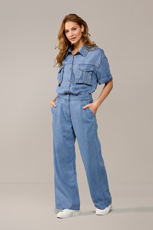 Lina Blouse Denim Blauw
