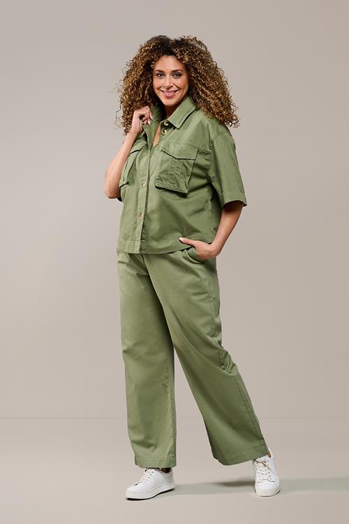 Lina Blouse Olijfgroen Maxi