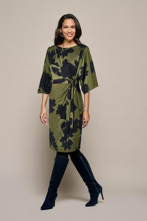 Milan Print Jurk Zwart / Groen