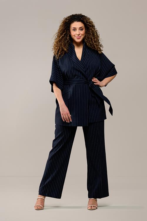 Roseline Blazer Navy / Off White Maxi