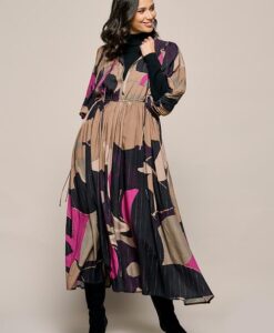 Sophie Print Jurk Taupe / Multi
