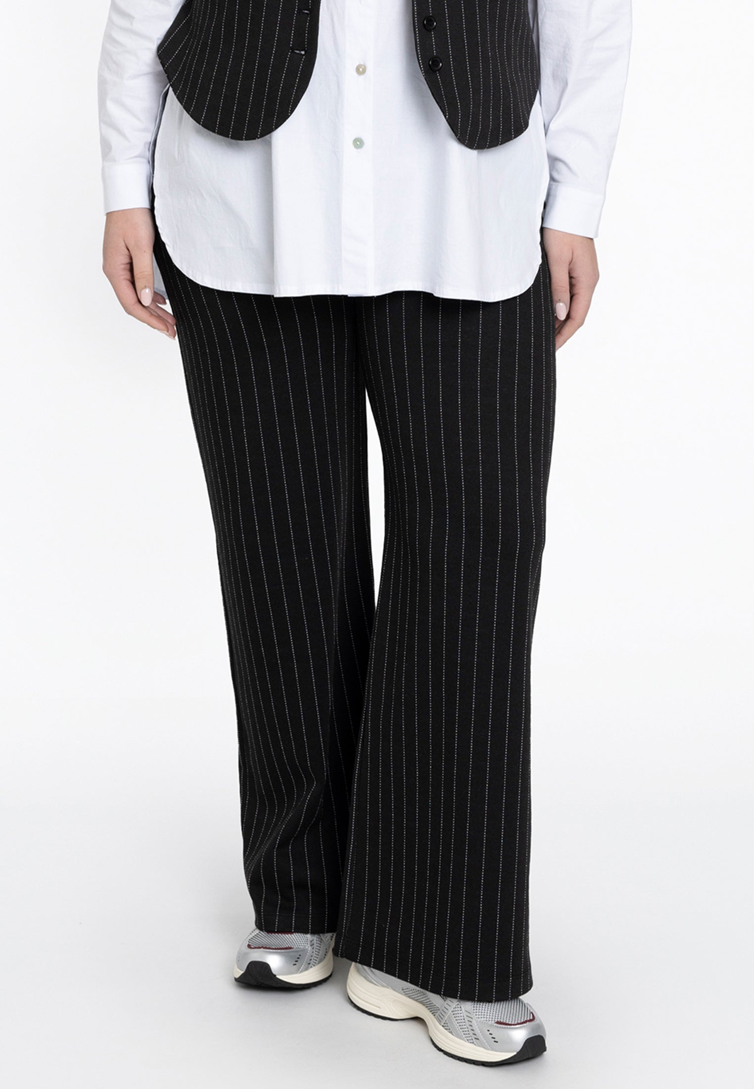 Yoek Broek PINSTRIPE | Zwart | Maat 46/48