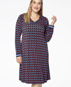 Yoek Dress GRAPHIC | Multi | Maat 54/56