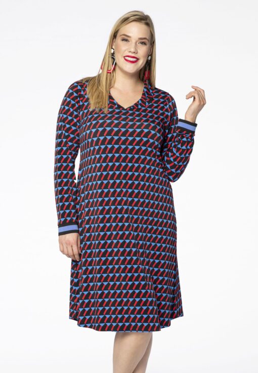 Yoek Dress GRAPHIC | Multi | Maat 54/56