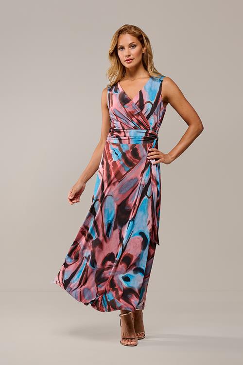 Reggy Print Jurk Blauw / Roze