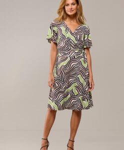Regina Print Jurk Groen / Taupe