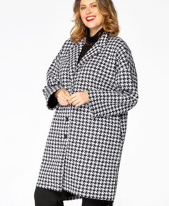 Yoek Jas PIED DE POULE | Zwart | Maat 46/48