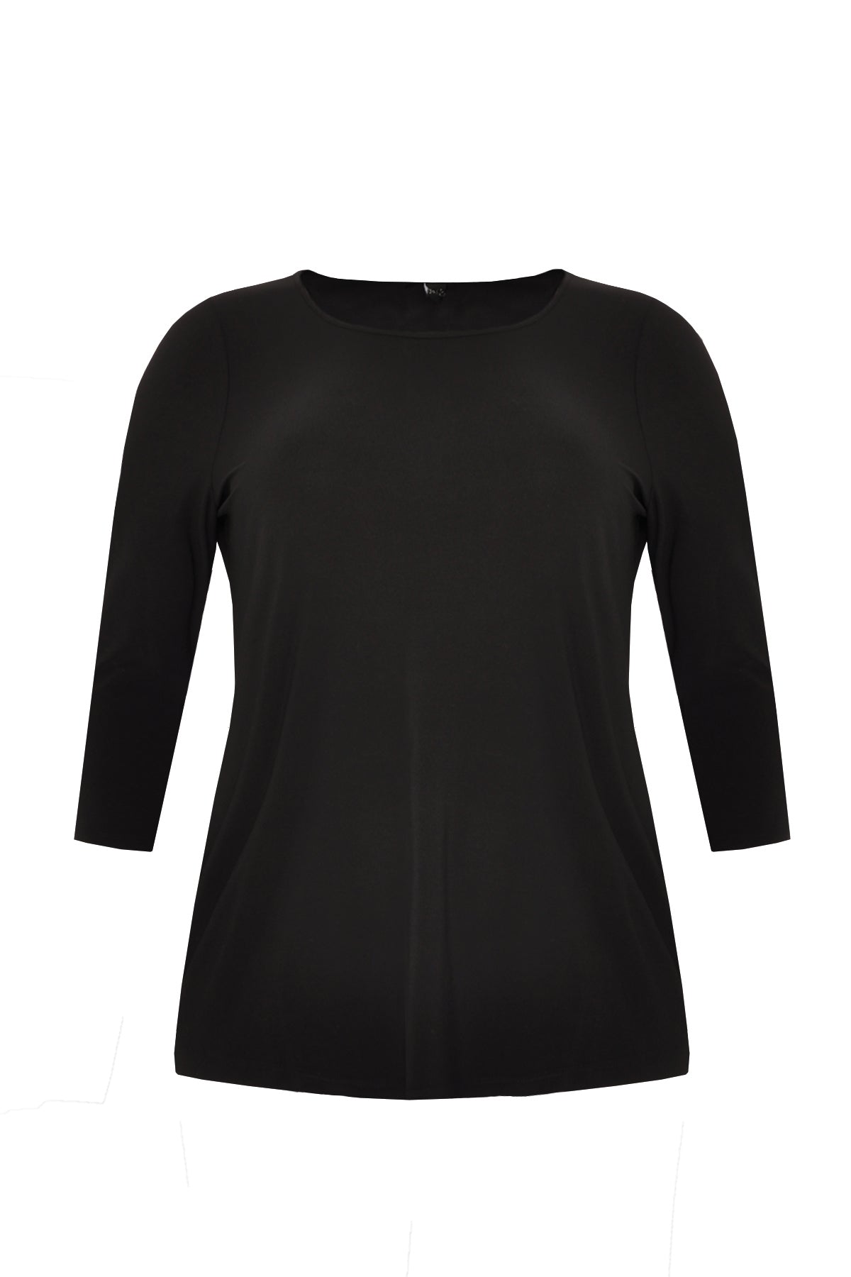 Yoek Recht shirt 3/4 mouwen | Zwart | Maat XXL