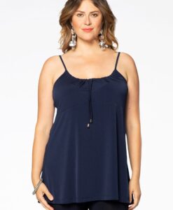 Yoek Singlet flare spaghetti | Blauw | Maat 46/48