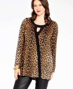 Yoek Tuniek flare asymmetrisch | Bruin | Maat 46/48