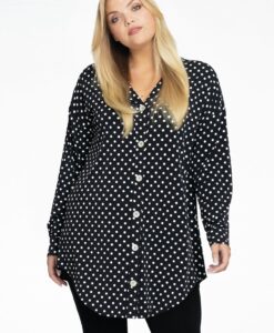 Yoek Blouse wijd | Zwart | Maat 46/48