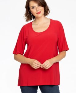 Yoek T-shirt A-lijn | Rood | Maat 38/40