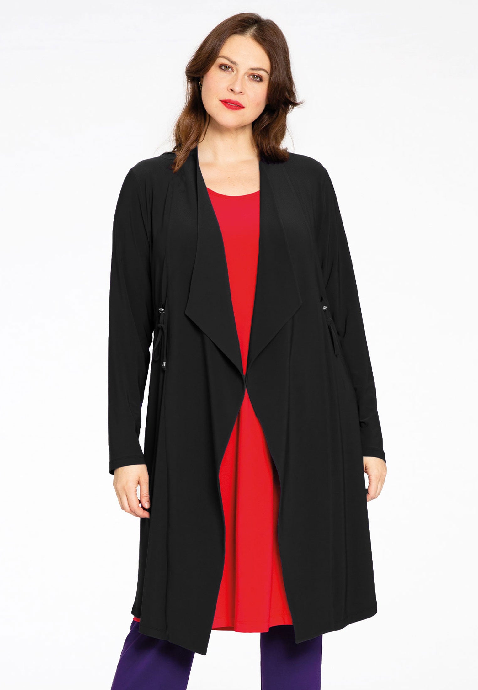 Yoek Vest met koordje | Zwart | Maat 54/56