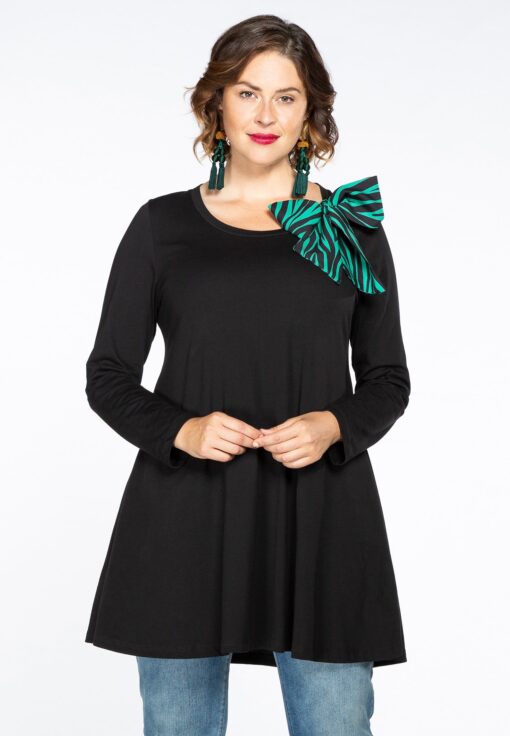 Yoek Tuniek wide bottom strik | Zwart | Maat 42/44