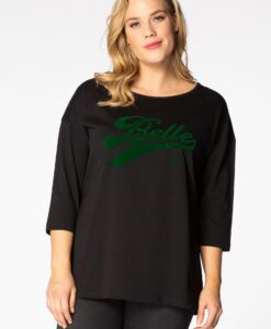 Yoek Shirt wide Belle | Zwart | Maat 50/52
