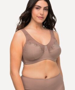 Grote Maten Steun beha, Dames, bruin, Maat: 125G, Synthetische vezels/Katoen, Ulla Popken