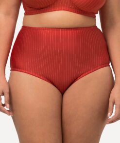 Grote Maten Midislips, Dames, rood, Maat: 54/56, Katoen/Synthetische vezels, Ulla Popken