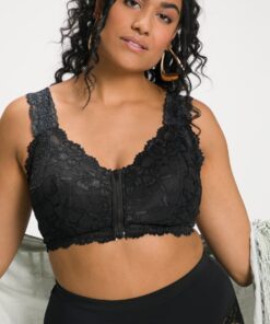 Grote Maten Bralette, Dames, zwart, Maat: 95D, Katoen/Synthetische vezels/Elastaan, Ulla Popken