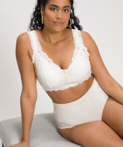 Grote Maten Bralette, Dames, groen, Maat: 90B, Katoen/Synthetische vezels/Elastaan, Ulla Popken