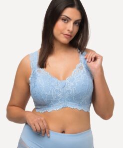 Grote Maten Bralette, Dames, blauw, Maat: 90B, Katoen/Synthetische vezels/Elastaan, Ulla Popken