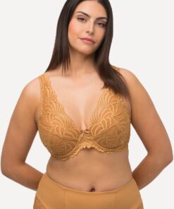 Grote Maten beugelbeha, Dames, bruin, Maat: 100D, Synthetische vezels/Elastaan/Katoen, Ulla Popken