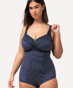 Grote Maten Shaping bodysuit, Dames, blauw, Maat: 105C, Katoen/Synthetische vezels/Elastaan, Ulla Popken