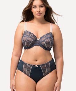 Grote Maten Beugel BH, Dames, blauw, Maat: 115C, Synthetische vezels/Elastaan, Ulla Popken