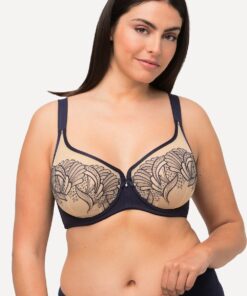 Grote Maten Beugelbeha, Dames, blauw, Maat: 85E, Synthetische vezels/Polyester, Ulla Popken