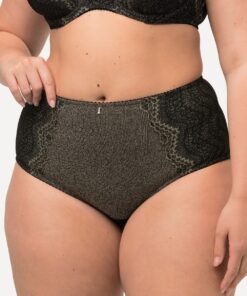 Grote Maten Midislip, Dames, zwart, Maat: 58/60, Katoen/Synthetische vezels/Elastaan, Ulla Popken