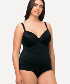 Grote Maten BH-top, Dames, zwart, Maat: 95E, Synthetische vezels/Elastaan, Ulla Popken