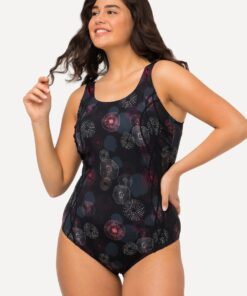 Grote Maten Badpak, Dames, zwart, Maat: 60, Polyester/Synthetische vezels/Elastaan, Ulla Popken