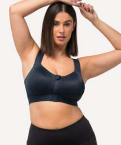Grote Maten Sportbeha, Dames, blauw, Maat: 90D, Synthetische vezels/Elastaan, Ulla Popken