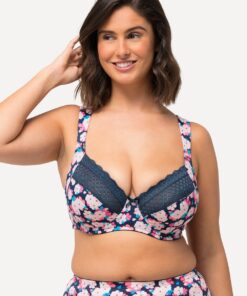 Grote Maten Beugelbeha, Dames, blauw, Maat: 95C, Synthetische vezels/Elastaan, Ulla Popken