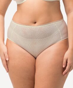 Grote Maten Midi-slip, Dames, beige, Maat: 46/48, Katoen/Synthetische vezels/Elastaan, Ulla Popken