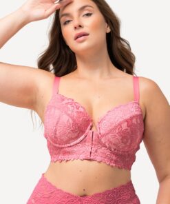 Grote Maten Beugel BH, Dames, roze, Maat: 85C, Synthetische vezels/Elastaan, Ulla Popken