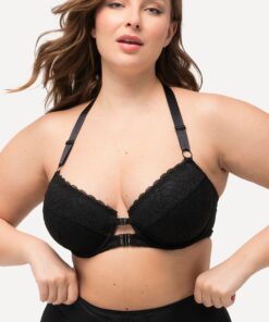 Grote Maten Beugel-bh, Dames, zwart, Maat: 95D, Synthetische vezels/Elastaan, Ulla Popken