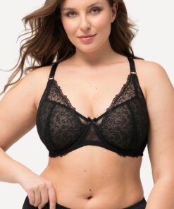 Grote Maten Beugel BH, Dames, zwart, Maat: 105D, Polyester/Synthetische vezels/Elastaan, Ulla Popken