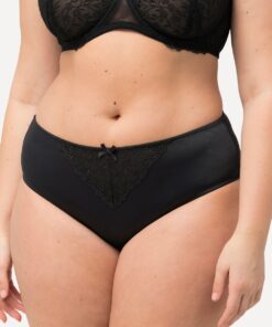 Grote Maten Midislip, Dames, zwart, Maat: 58/60, Katoen/Synthetische vezels/Polyester, Ulla Popken