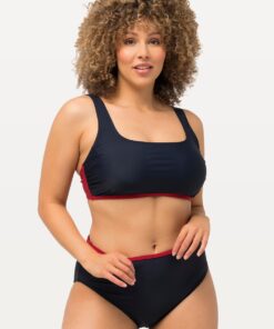 Grote Maten Bikini, Dames, blauw, Maat: 58, Synthetische vezels/Elastaan, Ulla Popken