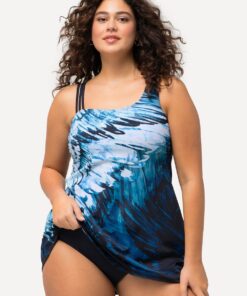 Grote Maten Badjurk, Dames, blauw, Maat: 44, Synthetische vezels/Elastaan, Ulla Popken