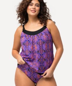 Grote Maten Tankini, Dames, zwart, Maat: 56, Synthetische vezels/Elastaan, Ulla Popken