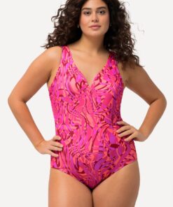 Grote Maten Badpak, Dames, rood, Maat: 62, Synthetische vezels, Ulla Popken