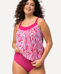 Grote Maten Tankini, Dames, roze, Maat: 56, Elastaan, Ulla Popken