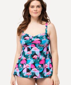 Grote Maten Tankini, Dames, zwart, Maat: 54, Synthetische vezels/Elastaan, Ulla Popken