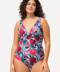 Grote Maten Badpak, Dames, wit, Maat: 60, Polyester/Synthetische vezels/Elastaan, Ulla Popken