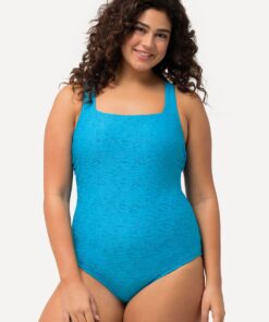 Grote Maten Badpak, Dames, turquoise, Maat: 52, Synthetische vezels/Elastaan, Ulla Popken
