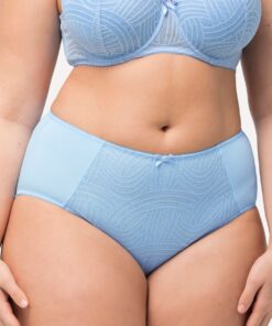 Grote Maten Midislip, Dames, blauw, Maat: 54/56, Katoen/Synthetische vezels/Elastaan, Ulla Popken